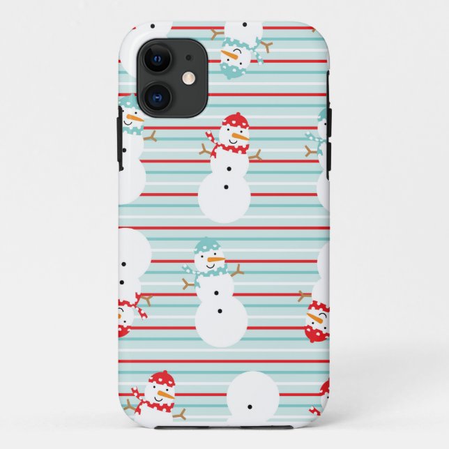 Niedlicher Snowman-Winter-Entwurf iPhone 5 Fall Case-Mate iPhone Hülle (Rückseite)