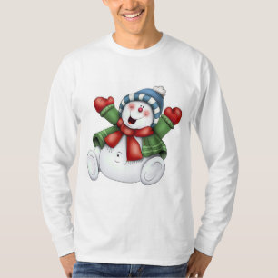 niedlicher Snowmanwinterspaß T-Shirt