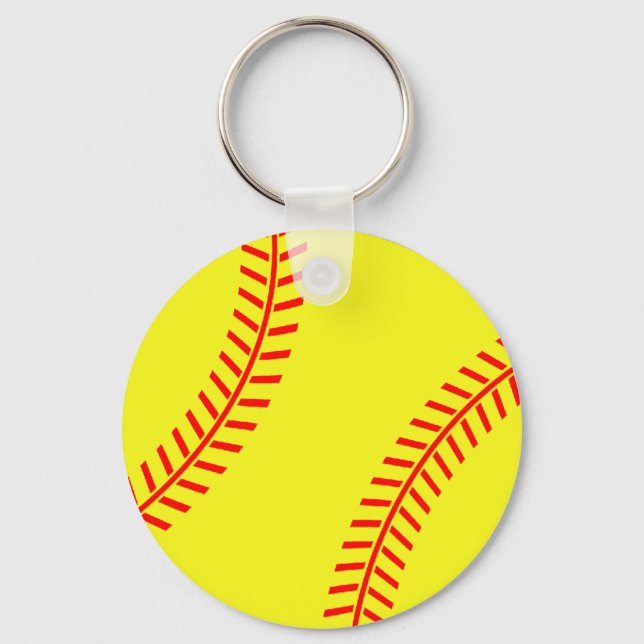 Niedlicher Softball-Schlüsselanhänger Schlüsselanhänger (Vorderseite)