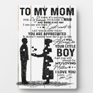Niedlicher Sohn zu meiner Mama Geschenk   Lieblich Fotoplatte
