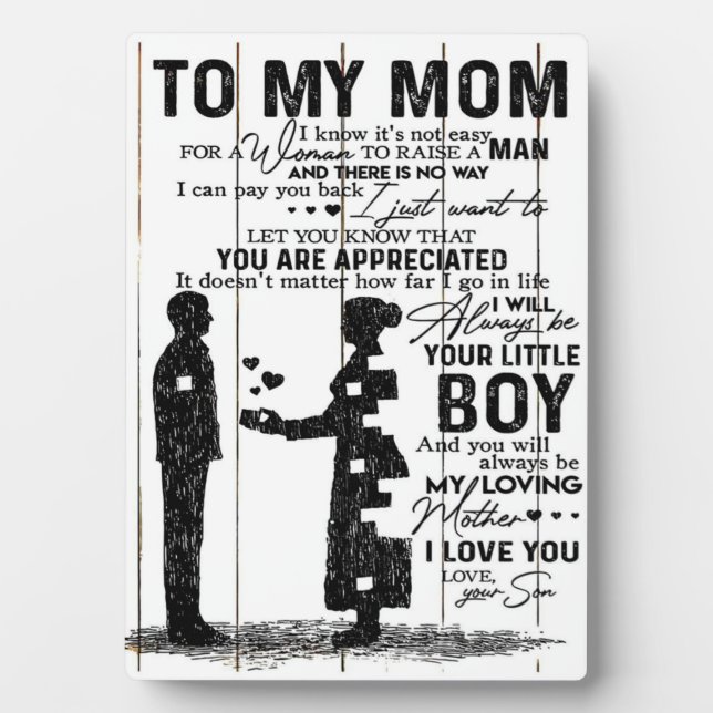 Niedlicher Sohn zu meiner Mama Geschenk | Lieblich Fotoplatte (Vorderseite)