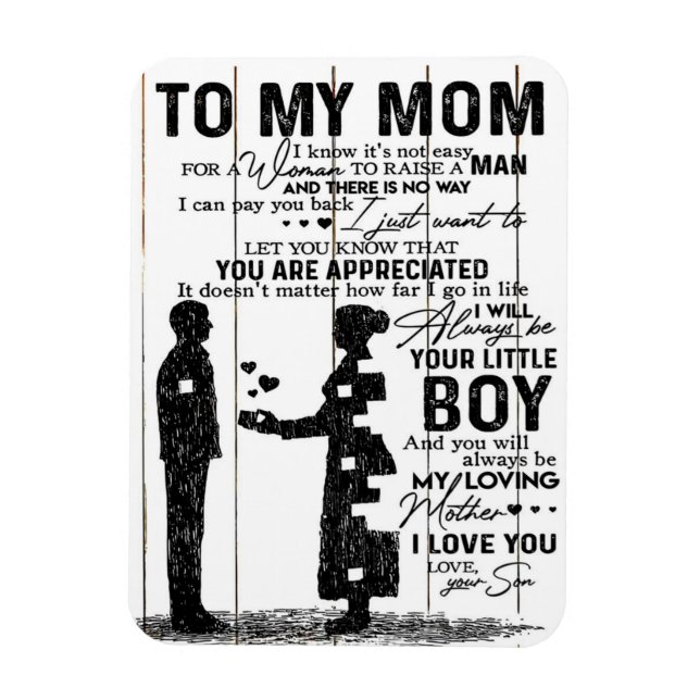 Niedlicher Sohn zu meiner Mama Geschenk | Lieblich Magnet (Vertikal)