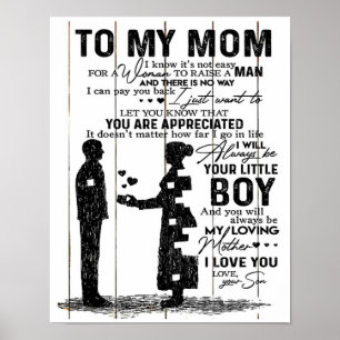 Niedlicher Sohn zu meiner Mama Geschenk   Lieblich Poster