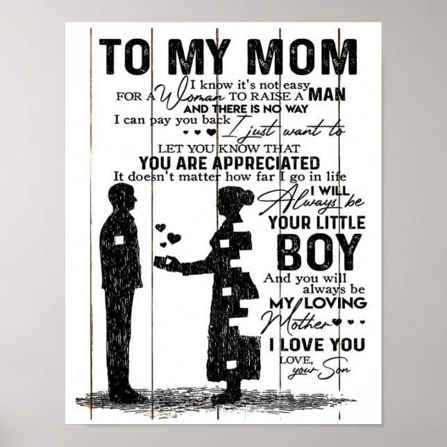 Niedlicher Sohn zu meiner Mama Geschenk | Lieblich Poster (Vorne)
