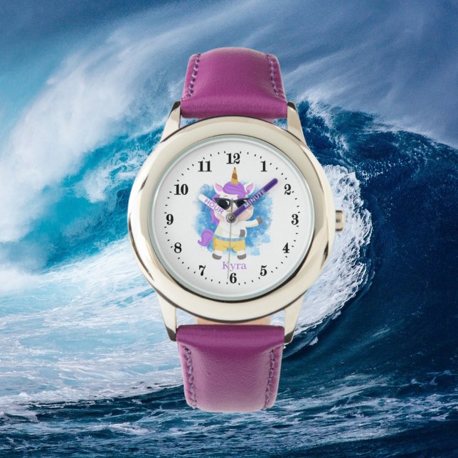 niedlicher Sommer Einhorn geben Mädchen einen Name Armbanduhr (Von Creator hochgeladen)