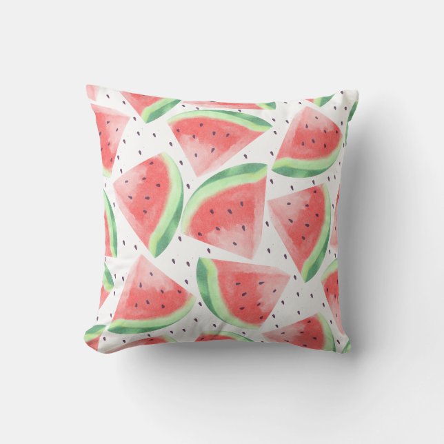 Niedlicher Sommer Kawaii Watercolor Kissen (Vorderseite)