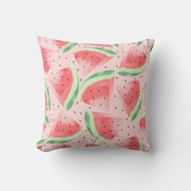 Niedlicher Sommer Kawaii Watercolor Kissen (Vorderseite)