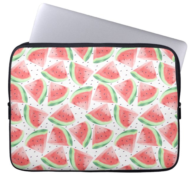 Niedlicher Sommer Kawaii Watercolor Laptopschutzhülle (Vorderseite)