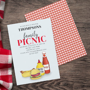 Niedlicher Sommer Picnic Trendy Cookout Whimsical Einladung