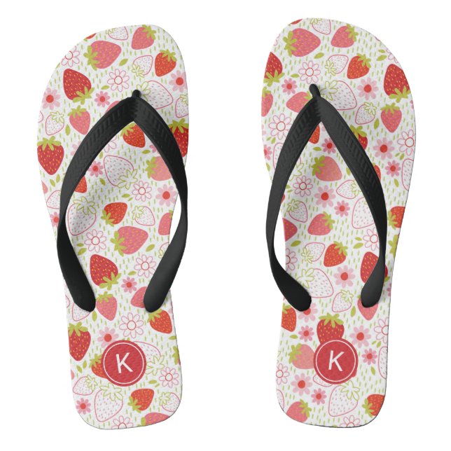 Niedlicher Sommer Pink Strawberry Muster Flip Flop (Fußbett)