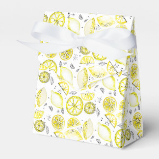 Niedlicher Sommerlemon Citrus Doodle Yellow Geschenkschachtel
