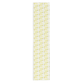 Niedlicher Sommerlemon Citrus Doodle Yellow Kurzer Tischläufer