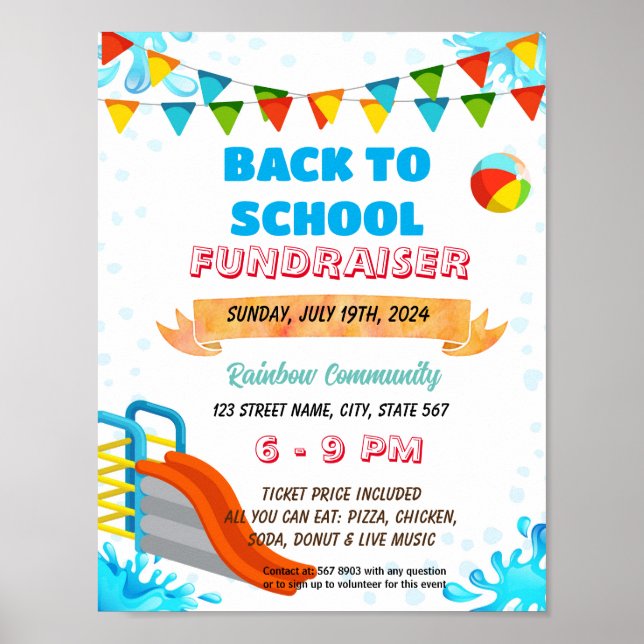 Niedlicher Sommerpark Flyer Poster (Vorne)