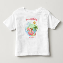 Niedlicher Sommerurlaub Name Beach Girl Kleinkind T-shirt