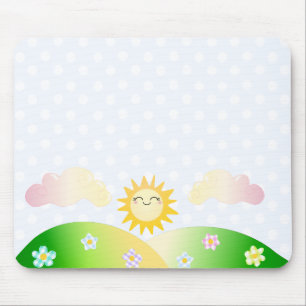 Niedlicher Sonne kawaii Cartoon Mousepad