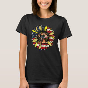 Niedlicher Sonnenblumenamerikaner Boxer Dog T-Shirt