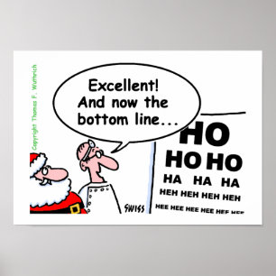 Niedlicher, sonnendurchfluteter Santa Optometrist  Poster