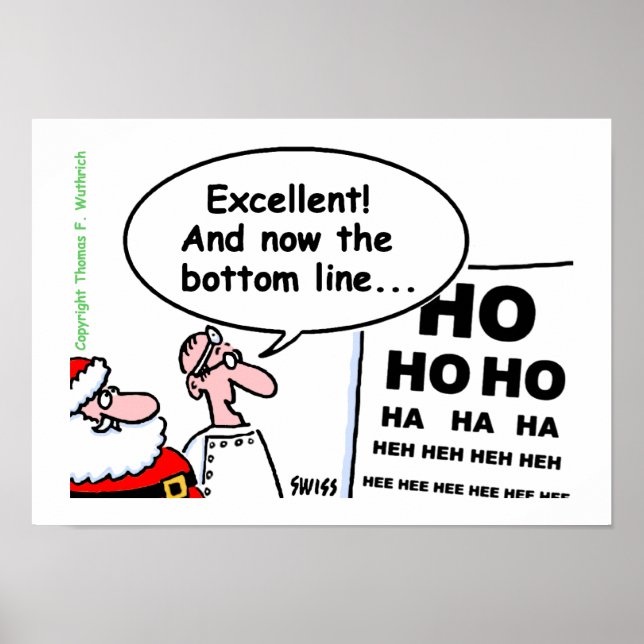 Niedlicher, sonnendurchfluteter Santa Optometrist  Poster (Vorne)