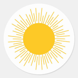 Niedlicher Sonnenschutz Runder Aufkleber
