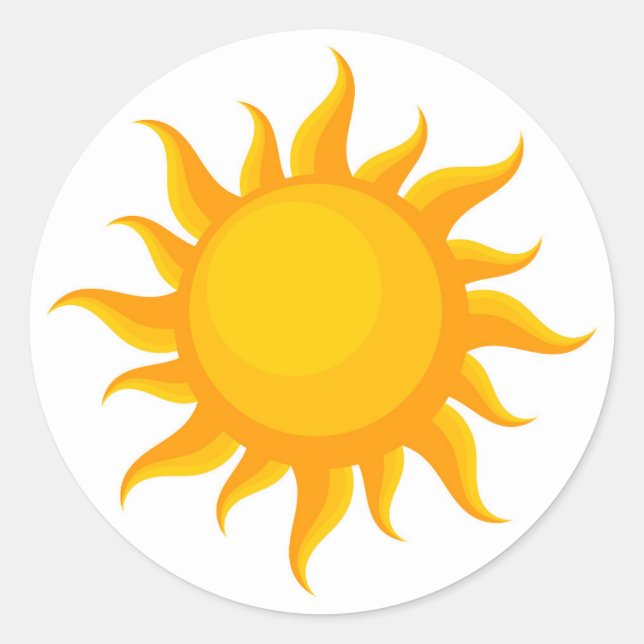Niedlicher Sonnenschutzaufkleber Runder Aufkleber (Vorderseite)