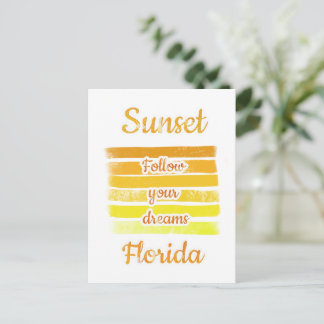 Niedlicher Sonnenuntergang in Florida Einladungspostkarte
