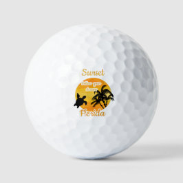 Niedlicher Sonnenuntergang in Florida Golfball