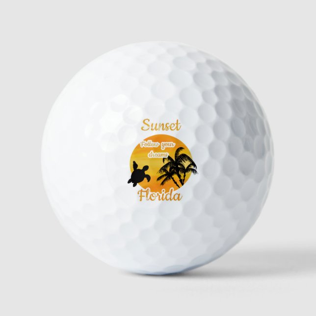 Niedlicher Sonnenuntergang in Florida Golfball (Vorderseite)