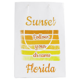 Niedlicher Sonnenuntergang in Florida Mittlere Geschenktüte