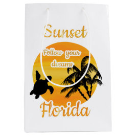 Niedlicher Sonnenuntergang in Florida Mittlere Geschenktüte