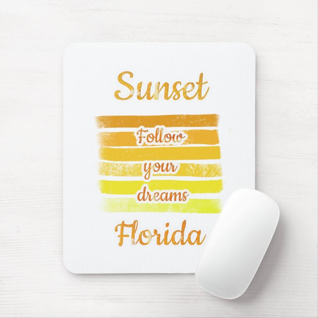 Niedlicher Sonnenuntergang in Florida Mousepad (Mit Mouse)