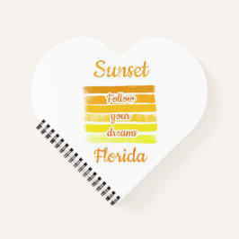 Niedlicher Sonnenuntergang in Florida Notizbuch