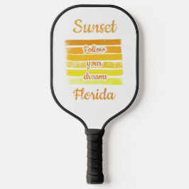 Niedlicher Sonnenuntergang in Florida Pickleball Schläger