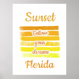 Niedlicher Sonnenuntergang in Florida Poster