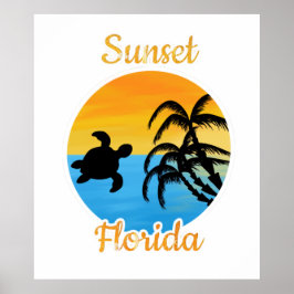 Niedlicher Sonnenuntergang in Florida Poster