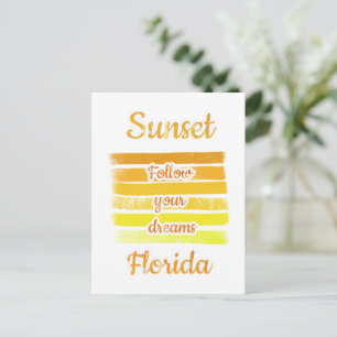 Niedlicher Sonnenuntergang in Florida Postkarte
