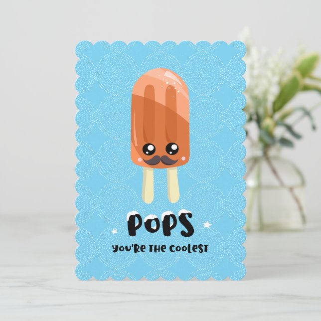 Niedlicher sonniger Cooler Popsicle Vatertag Karte (Stehend Vorderseite)
