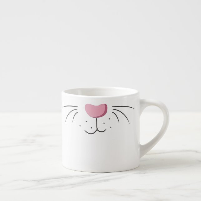 Niedlicher sonniger Kaninchenfilet Emoji Espressotasse (Rechts)