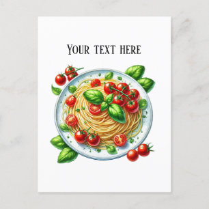 Niedlicher Spaghetti-Zusatz Postkarte