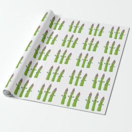 Niedlicher Spargel mit Gemüsetrio-Cartoon Geschenkpapier