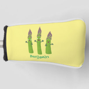 Niedlicher Spargel mit Gemüsetrio-Cartoon Golf Headcover