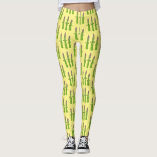 Niedlicher Spargel mit Gemüsetrio-Cartoon Leggings