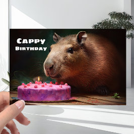 Niedlicher Spaß Capybara - "Cappy" Glückwunsch zum Karte