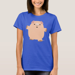 Niedlicher Spaß Cartoon Schweinefleisch T - Shirt