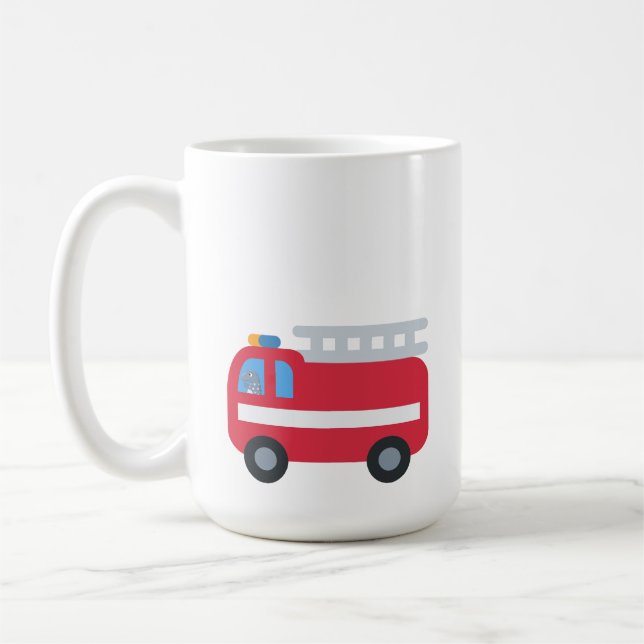 Niedlicher Spaß Dinosaurier treiben Motor zurück z Kaffeetasse (Links)