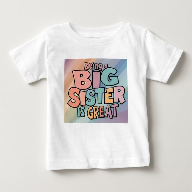 Niedlicher Spaß, ein großer Sister zu sein, ist gr Baby T-shirt (Vorderseite)
