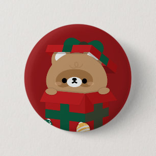 Niedlicher Spaß frohe Weihnachten Button