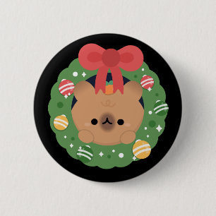 Niedlicher Spaß frohe Weihnachten Button