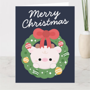 Niedlicher Spaß frohe Weihnachten Dankeskarte