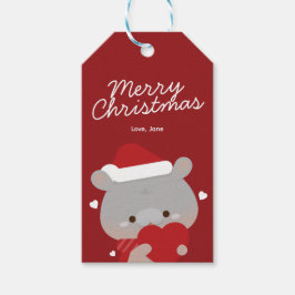 Niedlicher Spaß frohe Weihnachten Geschenkanhänger