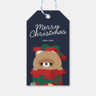Niedlicher Spaß frohe Weihnachten Geschenkanhänger